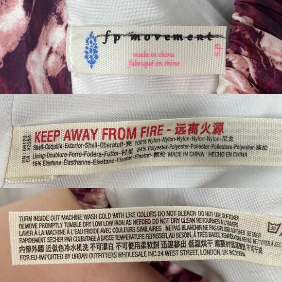 Free People Movement The Way Home Shorts Purple Floral Active Running Gym Size S - Picture 9 of 10